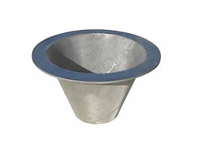 Sintered filter basket form stainless steel perforated metal sintered mesh used in chemical, food, beverage, water treatments and petroleum industry.